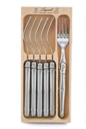 Laguiole by Andre Verdier Fork Set in Wooden Box Stainless Steel 6 Pieces