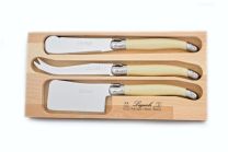 Laguiole by Andre Verdier Cheese Set with Wood Box Ivory 3 Pieces