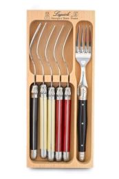Laguiole by Andre Verdier Fork Set in Wooden Box Colonial 6 Pieces