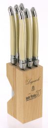 Laguiole by Andre Verdier Steak Knife Set 6 Piece Ivory (CL)