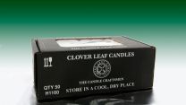 Clover Leaf Candles Dinner Candles 25cm White 50 Piece