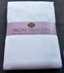 DSA Paloma Table Cloth White 180 x 230cm (6 Seater)