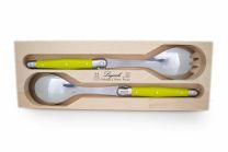 Laguiole by Andre Verdier Salad Set in Wooden Box Anise Green 2 Pieces