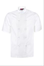 Jonsson Workwear Men's Short Sleeve Chef Jacket White Small