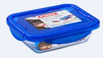 Pyrex Cook & Go Rectangular Roaster Dish with Lid 800ml - 20 × 15 × 5 cm