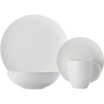 Maxwell & Williams White Basics Diamonds Dinner Set 16 Piece