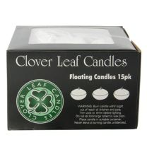 Clover Leaf Candles Floating Candles Value Pack 3cm 15 Piece