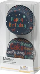 Birkmann Muffins Happy Birthday Blue 48 Pack