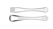Tramontina Le Petit Child's Cutlery Girls Stainless Steel 2 Piece Set