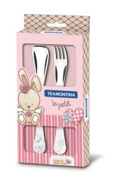 Tramontina 'Le Petit' Childrens Cutlery Set Stainless Steel 2 Piece for Girls