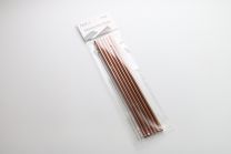 Aqua Stainless Straw with Brush 21.5cm 7 Piece Brown