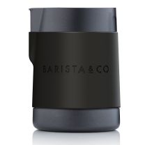 Barista & Co Shorty Stainless Steel Professional Milk Jug - Black Non-Stick (600ml)
