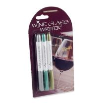 Wine Glass Writer Original Metallic 3 Piece
