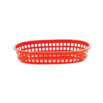 Coney Island Plastic Serving Basket Rectangular Red 270x180x40mm