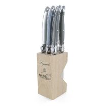 Laguiole AV Steak Knife Set Mystify - 6 piece WoodenBox (SO)