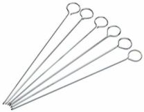 KitchenCraft Pack Of Six Flat Sided Skewers 20cm