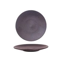 Luzerne Black Swirl Round Coupe Plate 19cm