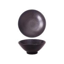 Luzerne Black Swirl Round V-Bowl 10cm
