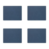 Lind DNA Leather Table Mat Square L-Dark Blue 35x45cm