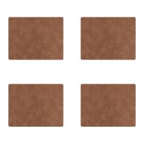 Lind DNA Leather Table Mat Square L-Nature 35x45cm