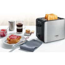 Bosch Compact 2 Slice Toaster Stainless Steel / Black
