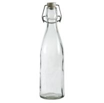 Regent Round Glass Bottle With Clip-Top Lid 500ml