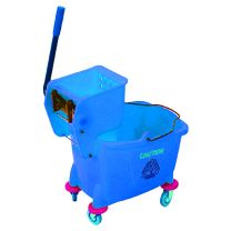 Plastic Bucket & Wringer-Blue