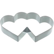 KitchenCraft Metal Cookie Cutter Double Heart 11.5cm 