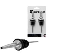 Bar Butler Free Flow Pourer Stainless Steel 2 Pack 24mm Seal