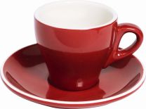 Fortis Italia Red Cappuccino Saucer 14cm