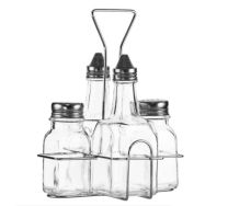 Regent Condiment Set In Chrome Caddy 4 Piece 