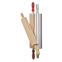 Rolling Pin Wood With Red Handle 450mm