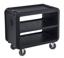 Cambro Service Cart Pro Heavy Duty 2 Tier Black 1050 x 600 x 940mm