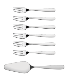 Tramontina Cosmos Cake Cutlery Stainless Steel 7 Piece Set