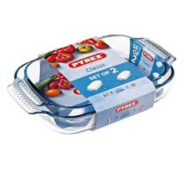 Pyrex Rectangular Roaster Set (1.9L+2.6L)