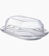 Pasabahce Butter Dish and Dome 9 x 9 x 11cm