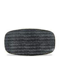 Churchill Stonecast Chefs Oblong Plate 29.8cm Charcoal Black