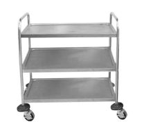 Global Tea Trolley Stainless Steel 3 Shelf