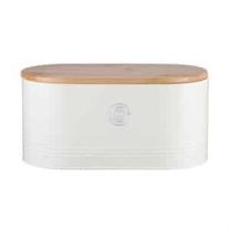 Typhoon Cream Bread Bin With Bamboo Lid