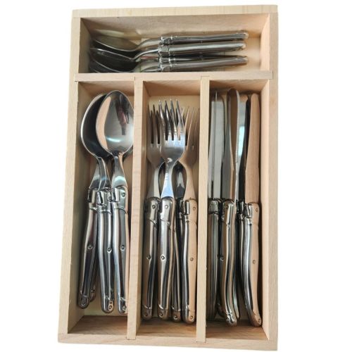 Laguiole by Andre Verdier 24piece Cutlery Set in Wooden Box