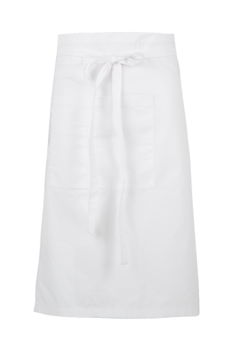 Jonsson Workwear French Apron White Poly Cotton | Uniform | Banks